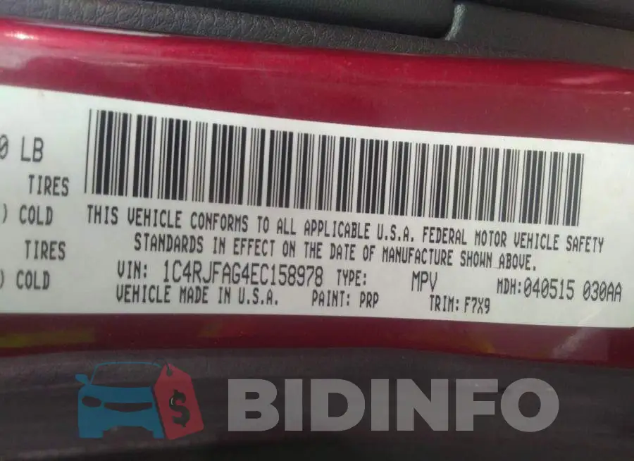 1C4RJFAG4EC158978 Photo# 9