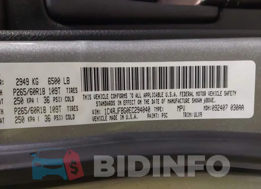 1C4RJFBG0EC294040 Photo# 9
