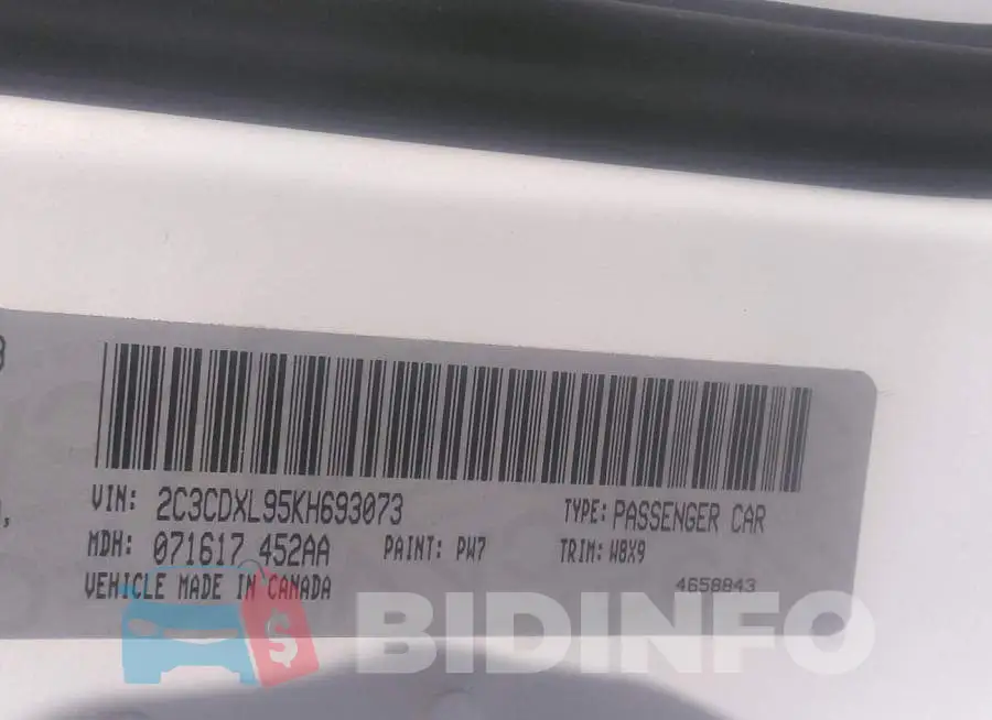2C3CDXL95KH693073 Photo# 9