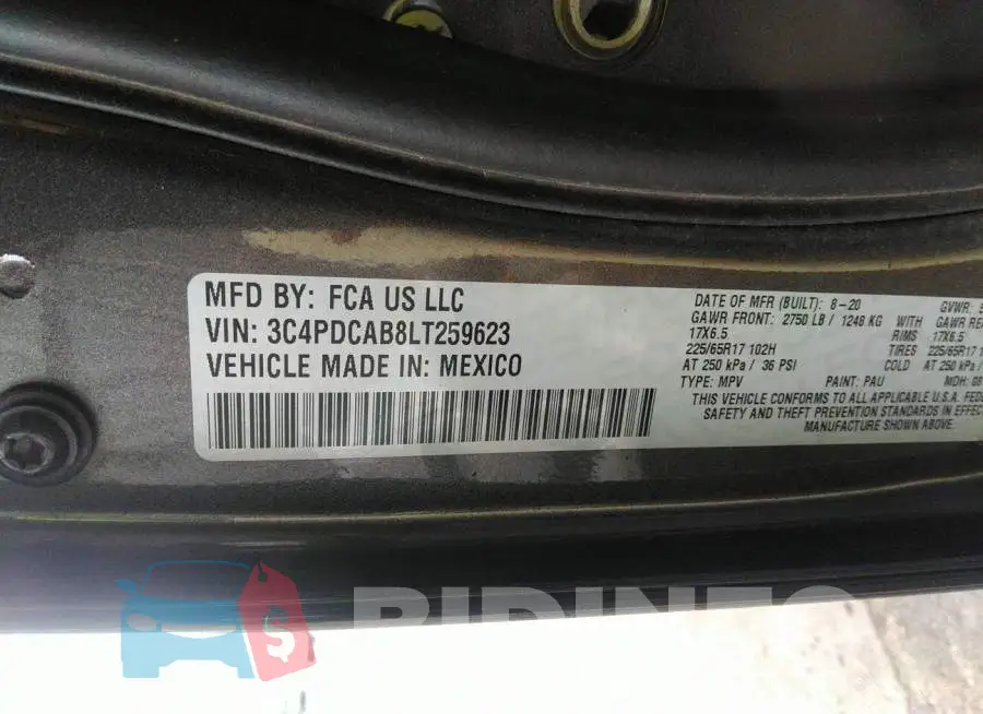 3C4PDCAB8LT259623 Photo# 9