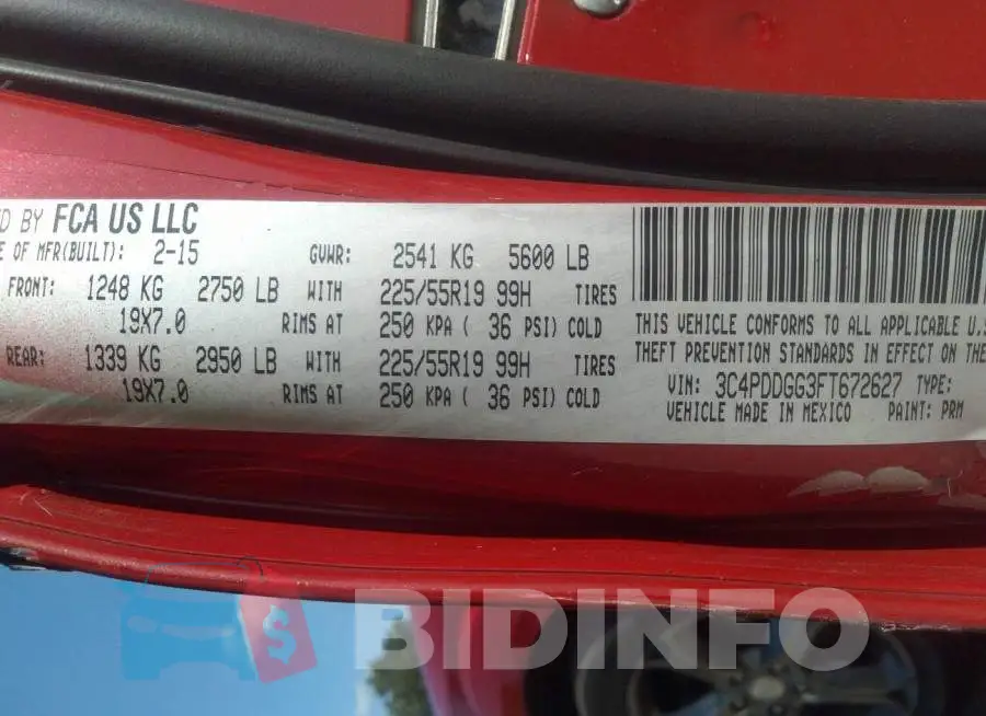 3C4PDDGG3FT672627 Photo# 9