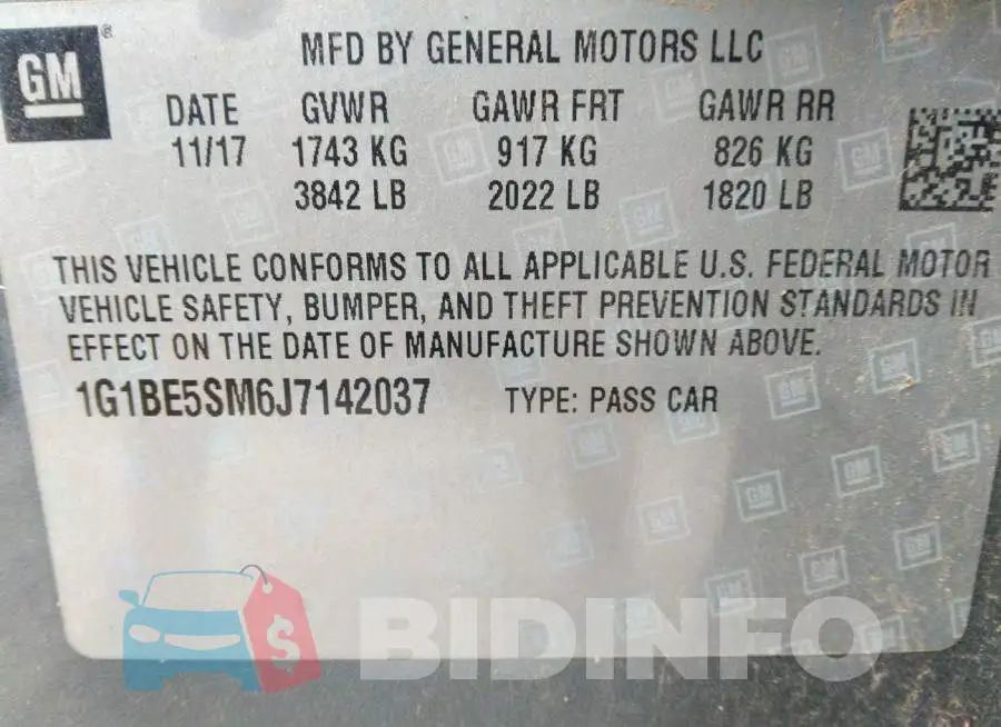 1G1BE5SM6J7142037 Photo# 9