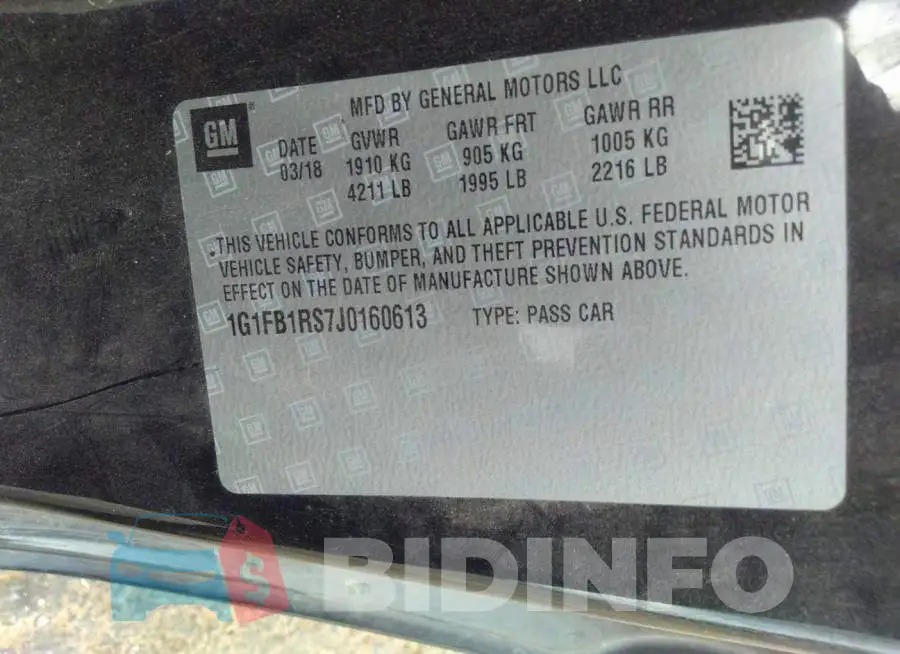 1G1FB1RS7J0160613 Photo# 9