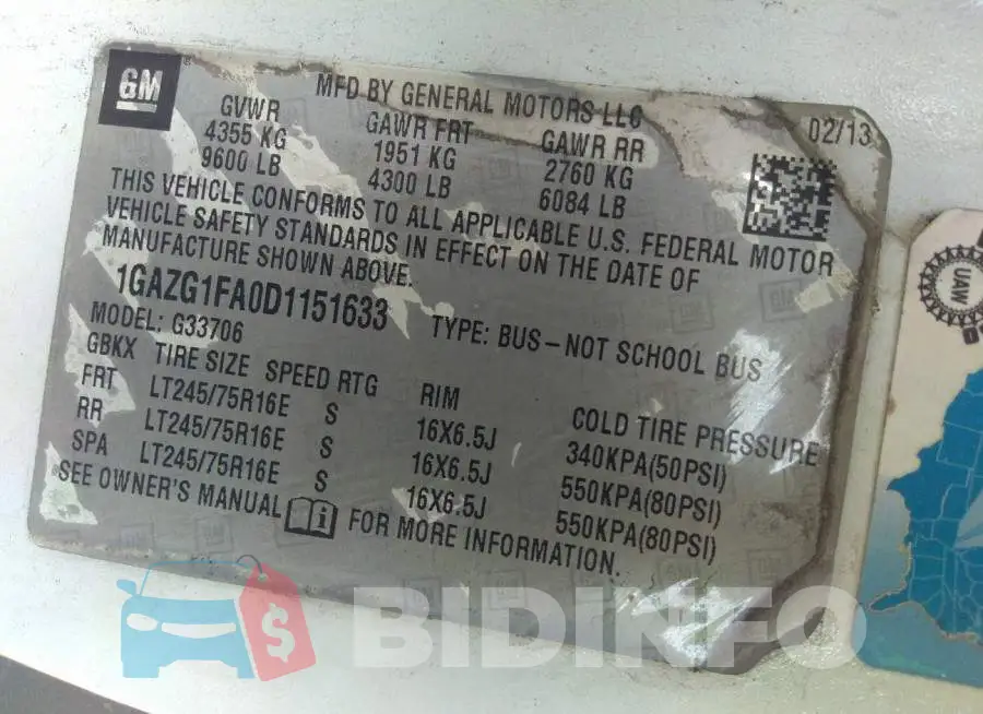 1GAZG1FA0D1151633 Photo# 9