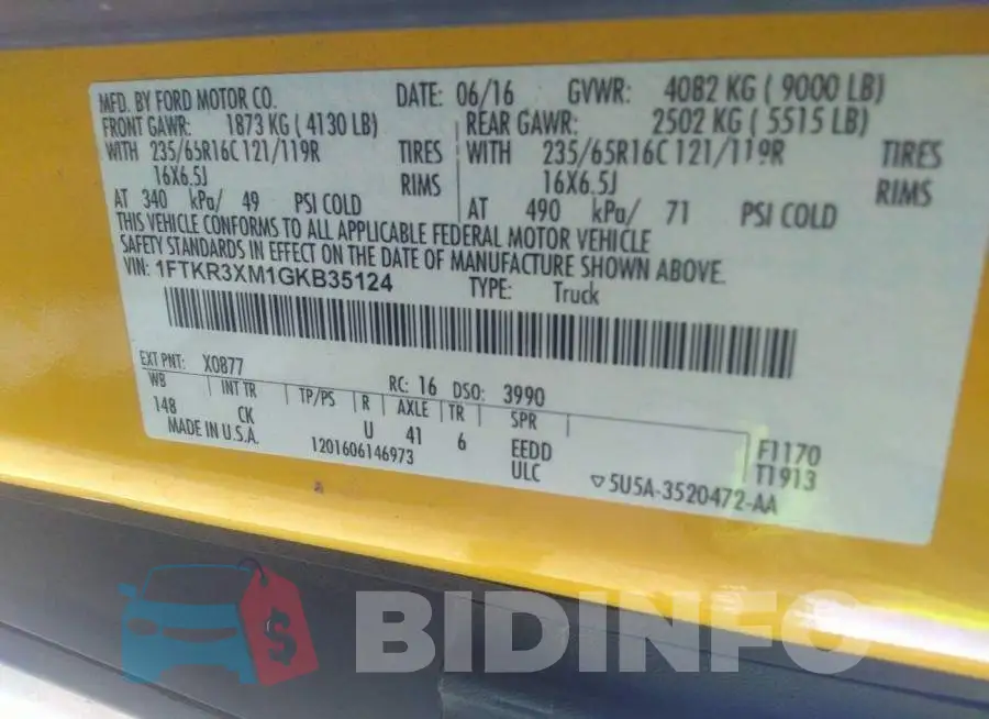 1FTKR3XM1GKB35124 Photo# 9