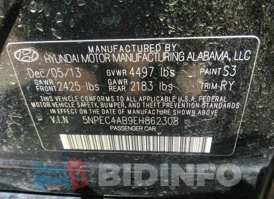 5NPEC4AB9EH862308 Photo# 9