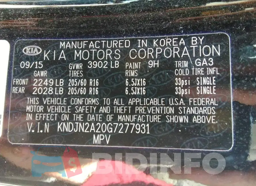 KNDJN2A20G7277931 Photo# 9