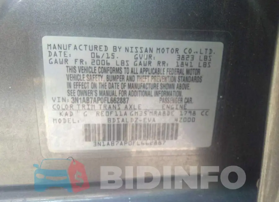 3N1AB7AP0FL662887 Photo# 9