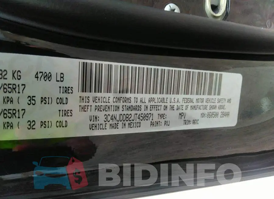 3C4NJDDB2JT450971 Photo# 9