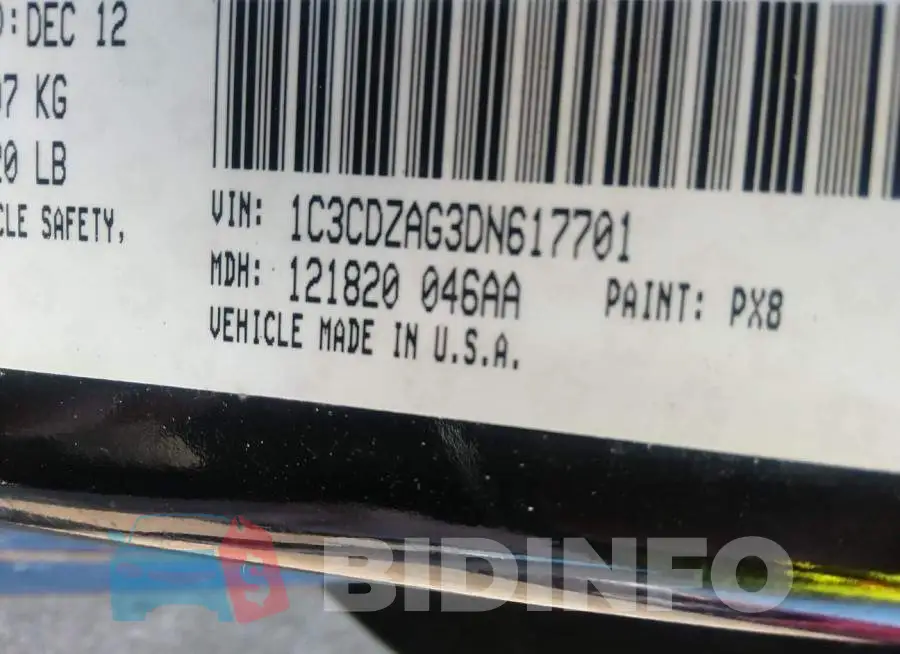 1C3CDZAG3DN617701 Photo# 9