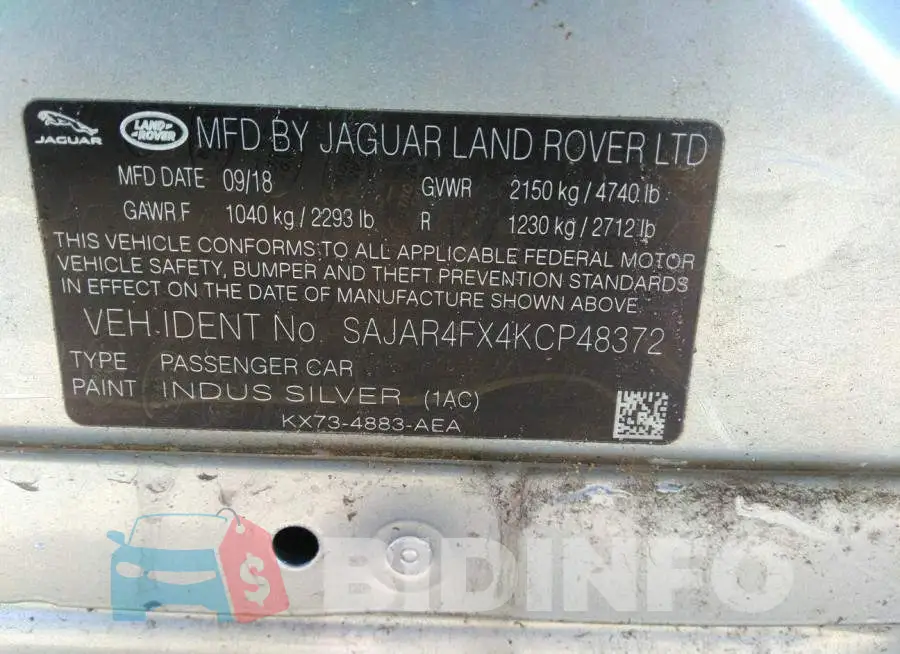 SAJAR4FX4KCP48372 Photo# 9