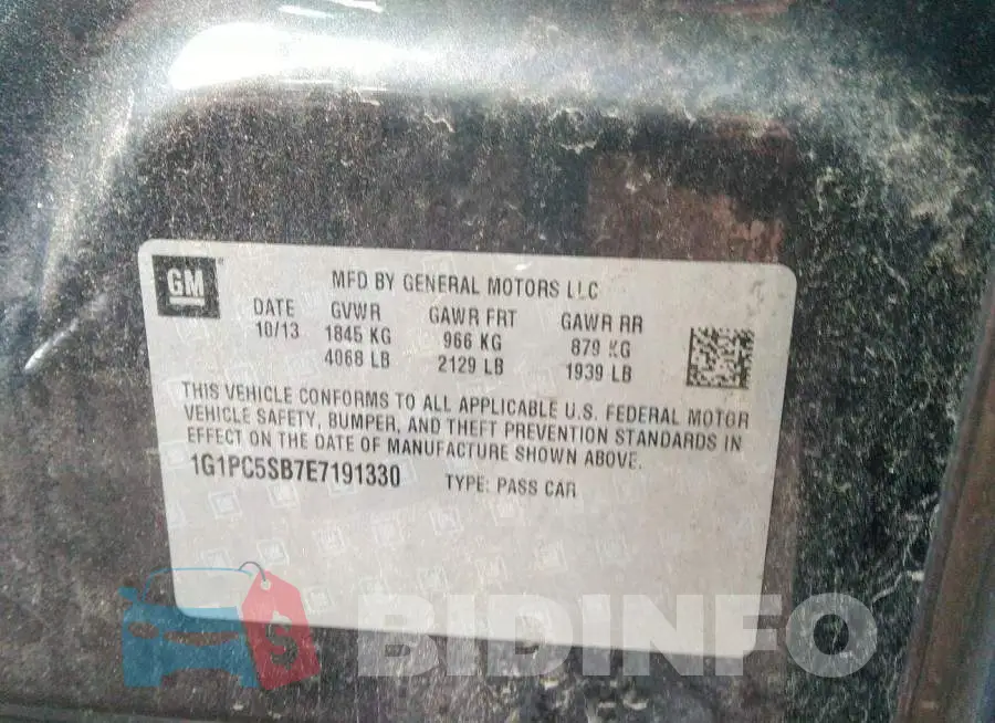 1G1PC5SB7E7191330 Photo# 9