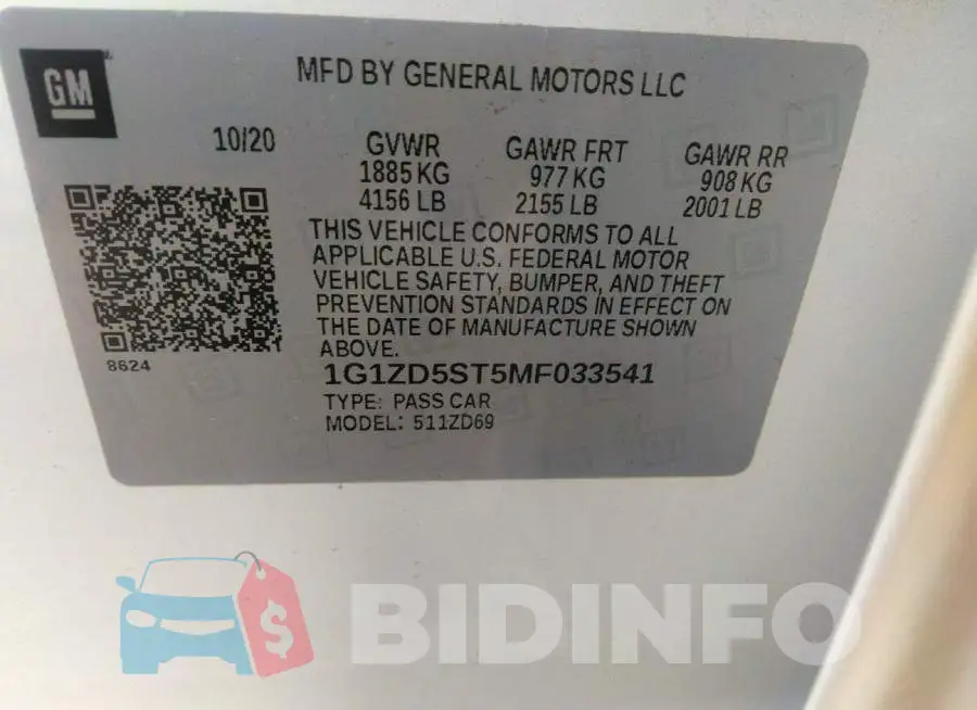 1G1ZD5ST5MF033541 Photo# 9
