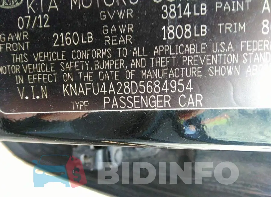 KNAFU4A28D5684954 Photo# 9