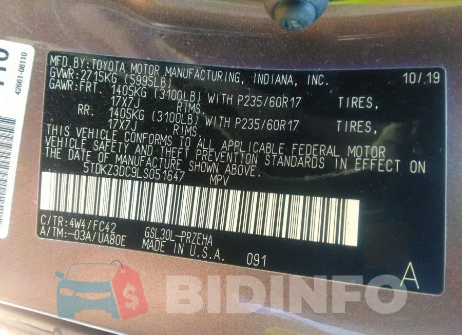 5TDKZ3DC9LS051647 Photo# 9