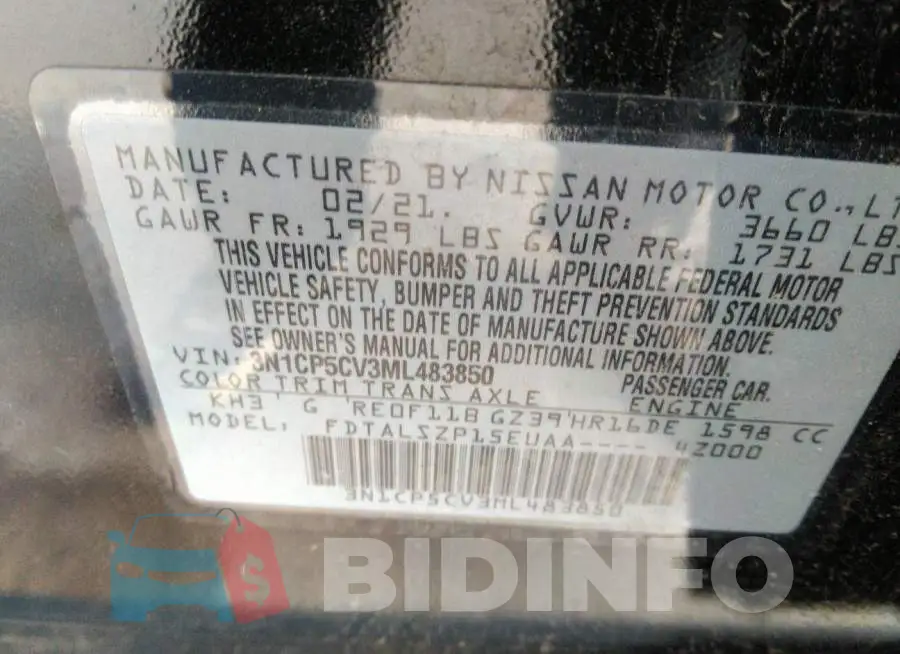 3N1CP5CV3ML483850 Photo# 9