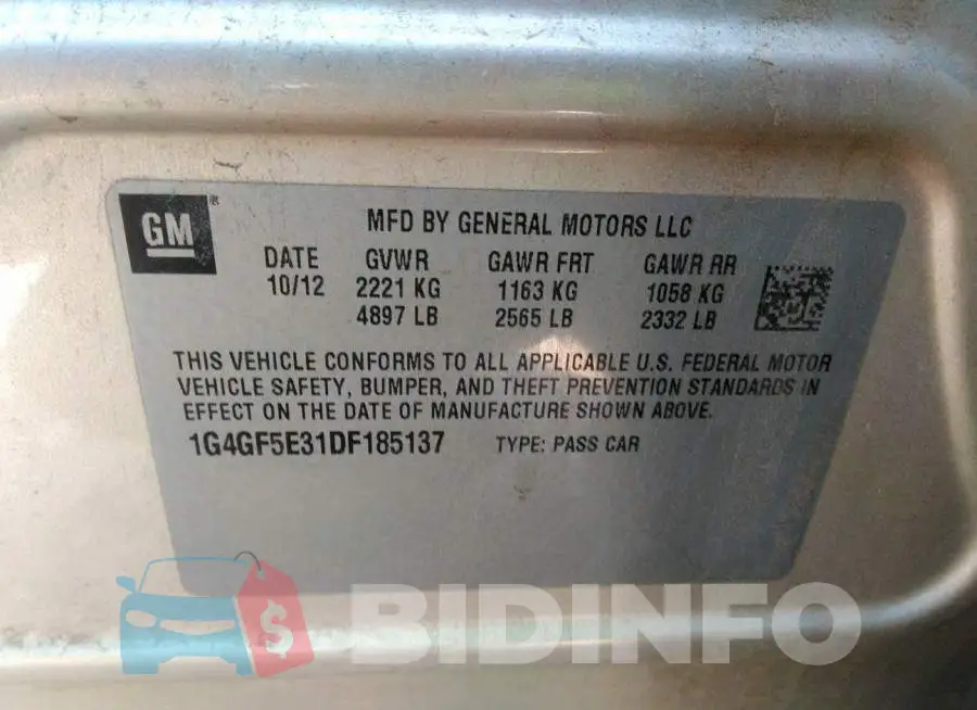 1G4GF5E31DF185137 Photo# 9