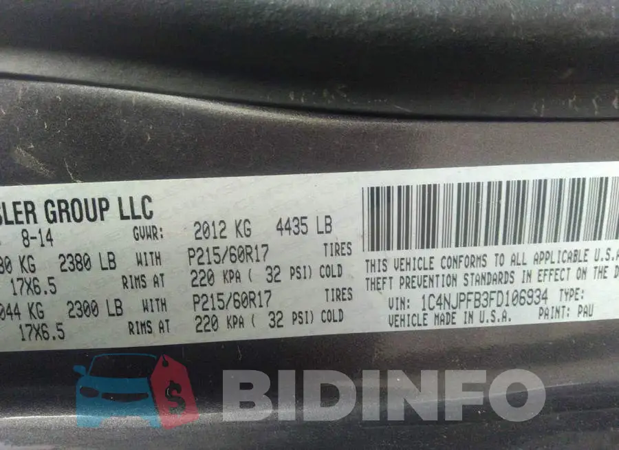 1C4NJPFB3FD106934 Photo# 9