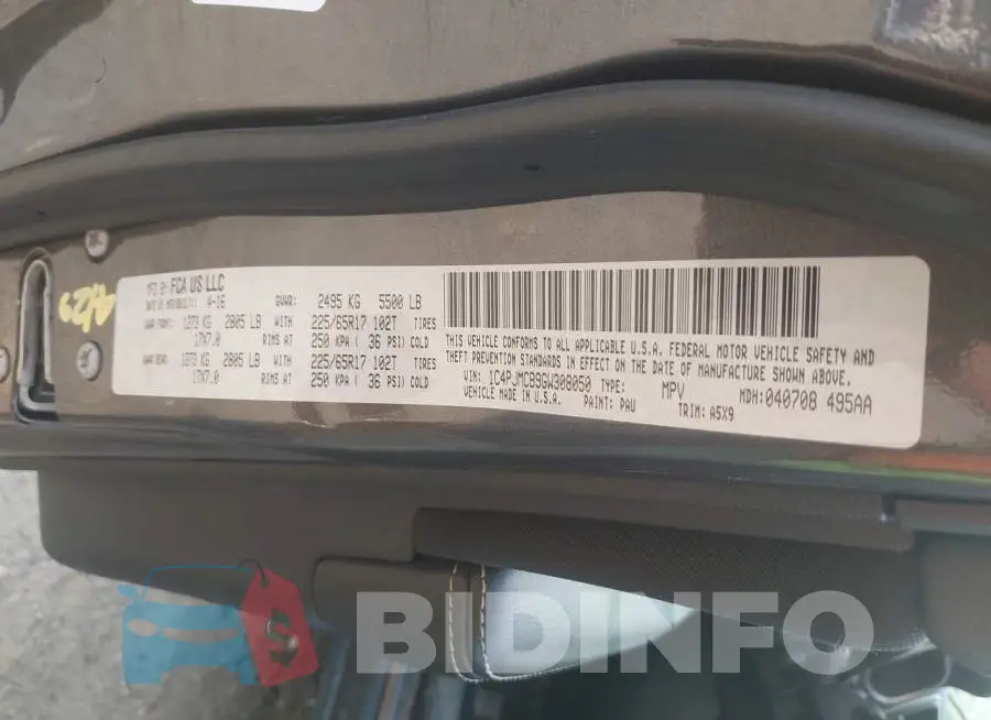 1C4PJMCB9GW308050 Photo# 9