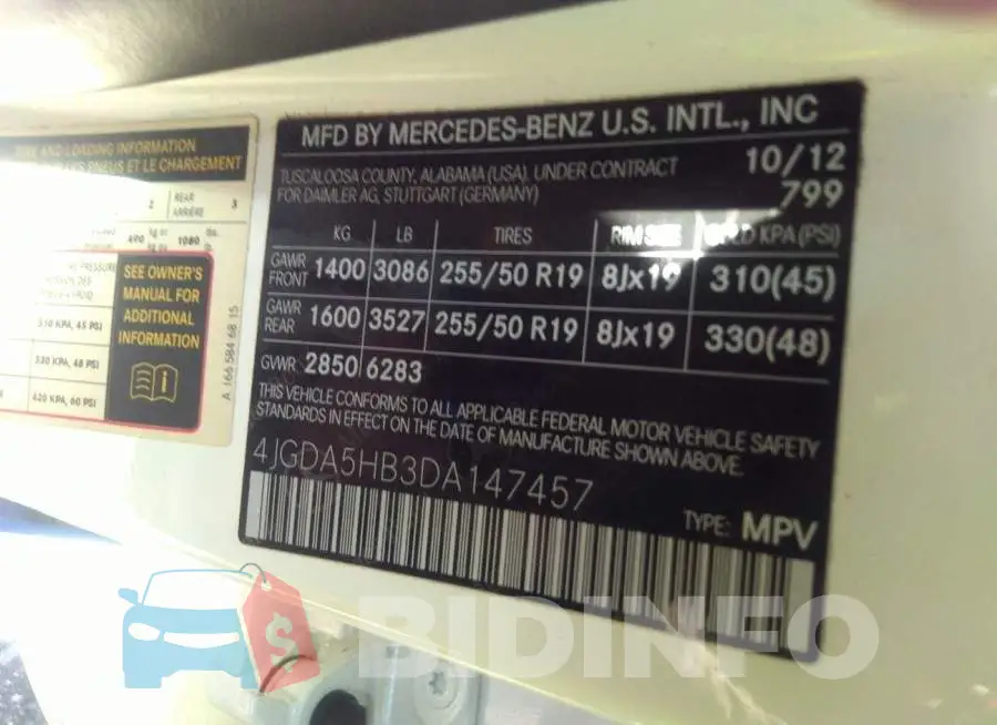 4JGDA5HB3DA147457 Photo# 9