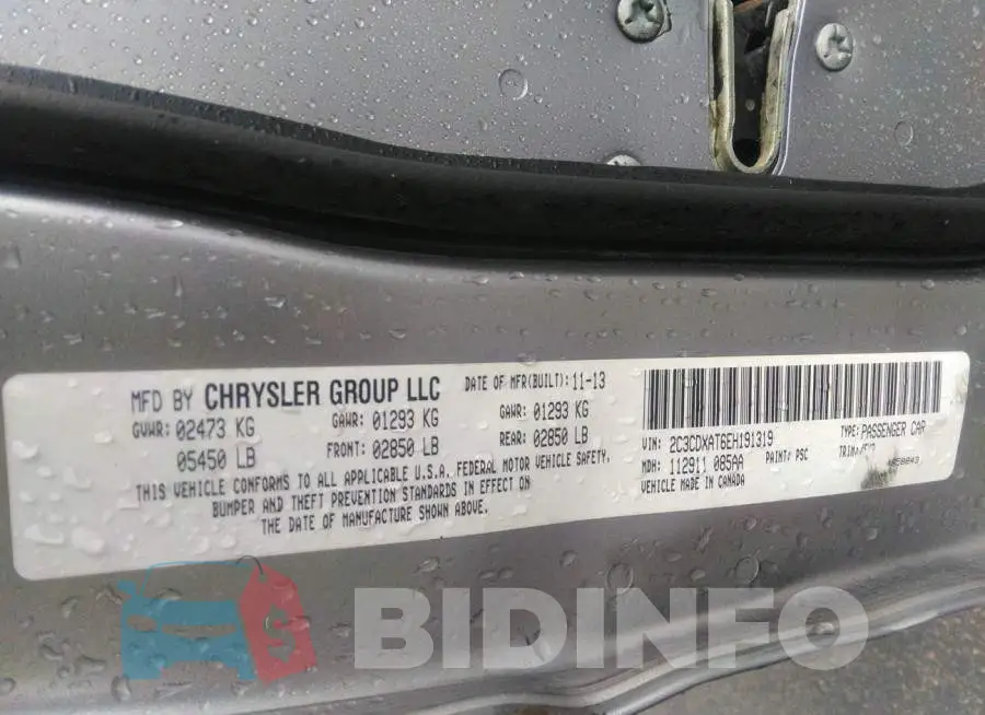 2C3CDXAT6EH191319 Photo# 9