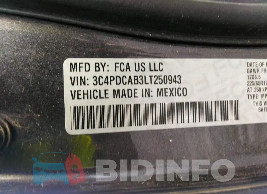 3C4PDCAB3LT250943 Photo# 9