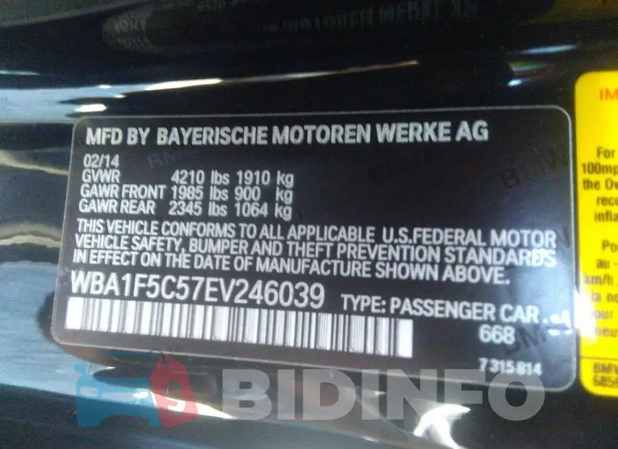 WBA1F5C57EV246039 Photo# 9