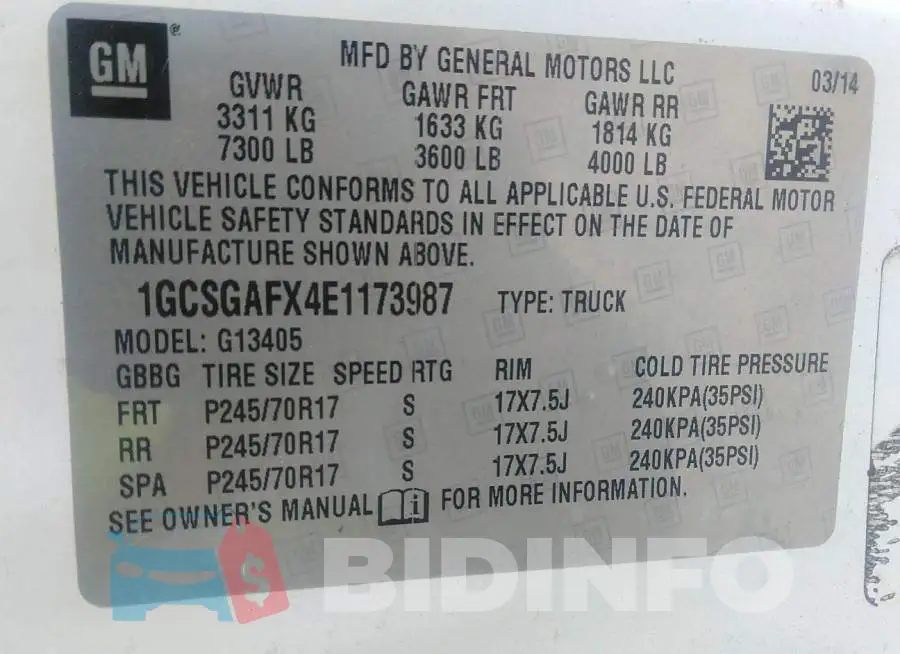 1GCSGAFX4E1173987 Photo# 9