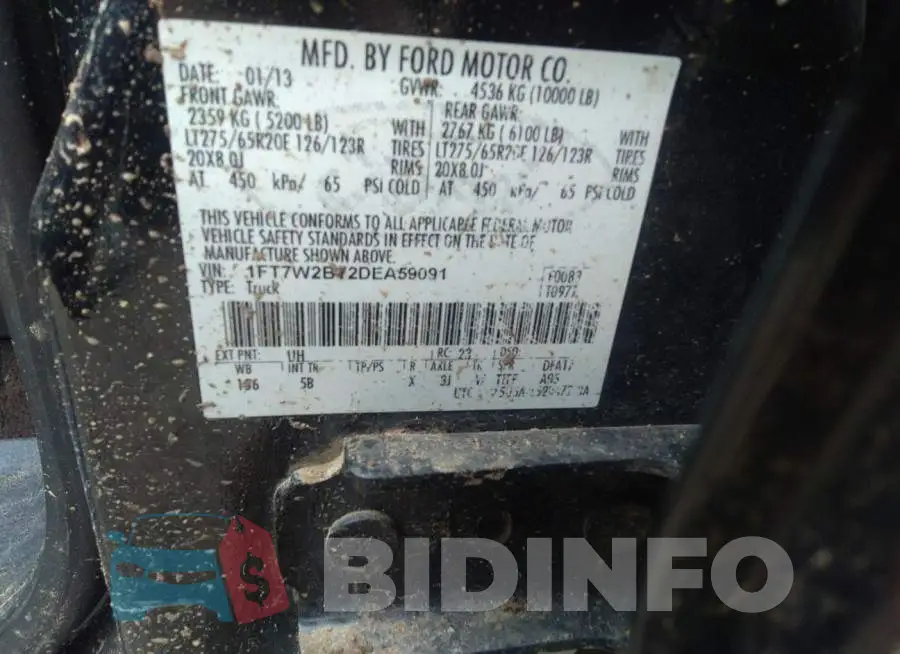 1FT7W2BT2DEA59091 Photo# 9