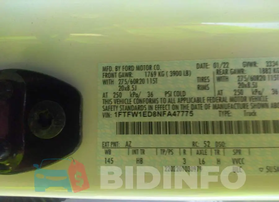 1FTFW1ED8NFA47775 Photo# 9
