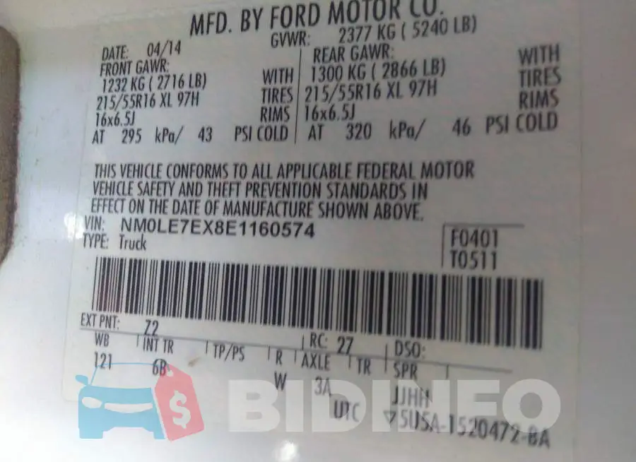 NM0LE7EX8E1160574 Photo# 9
