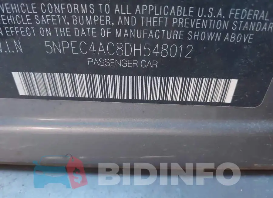 5NPEC4AC8DH548012 Photo# 9