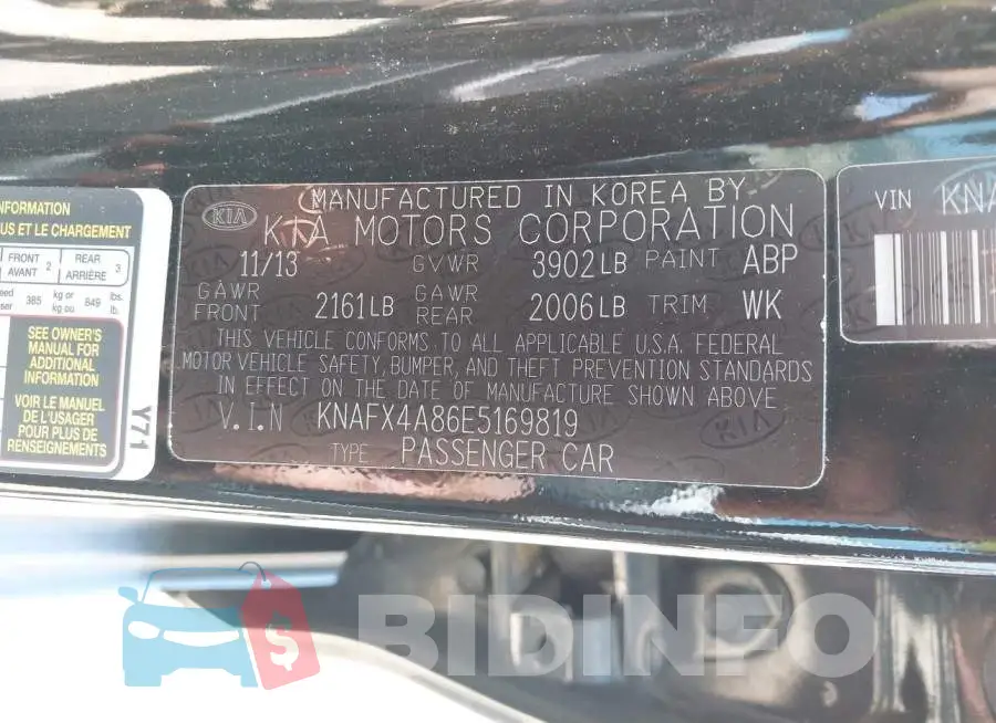 KNAFX4A86E5169819 Photo# 9