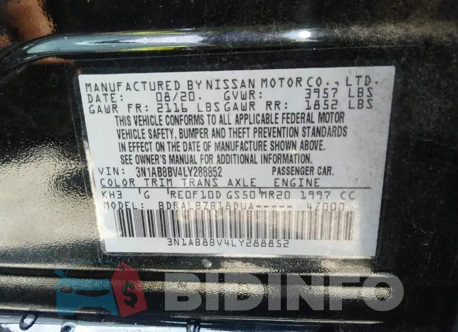 3N1AB8BV4LY288852 Photo# 9