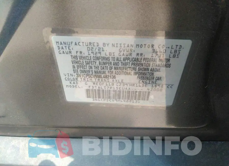 3N1CP5CV9ML482136 Photo# 9