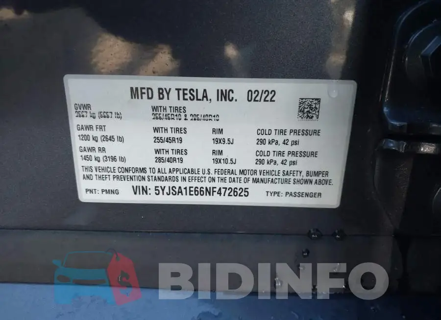 5YJSA1E66NF472625 Photo# 9