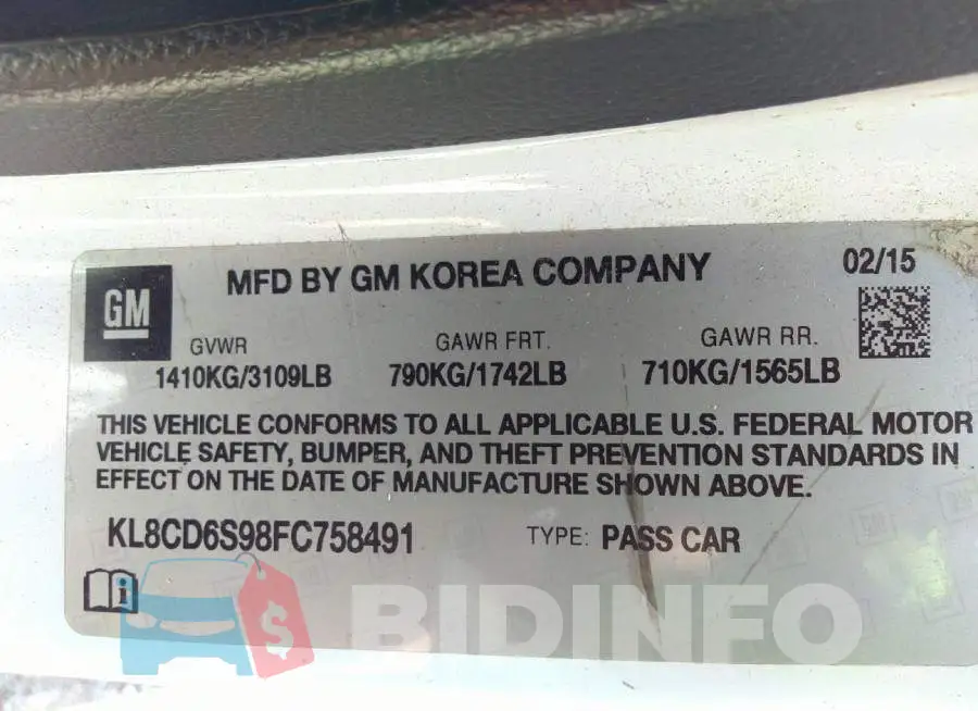 KL8CD6S98FC758491 Photo# 9
