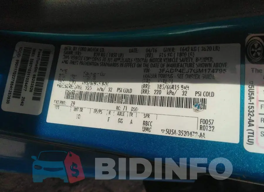 3FADP4EJ7GM174795 Photo# 9