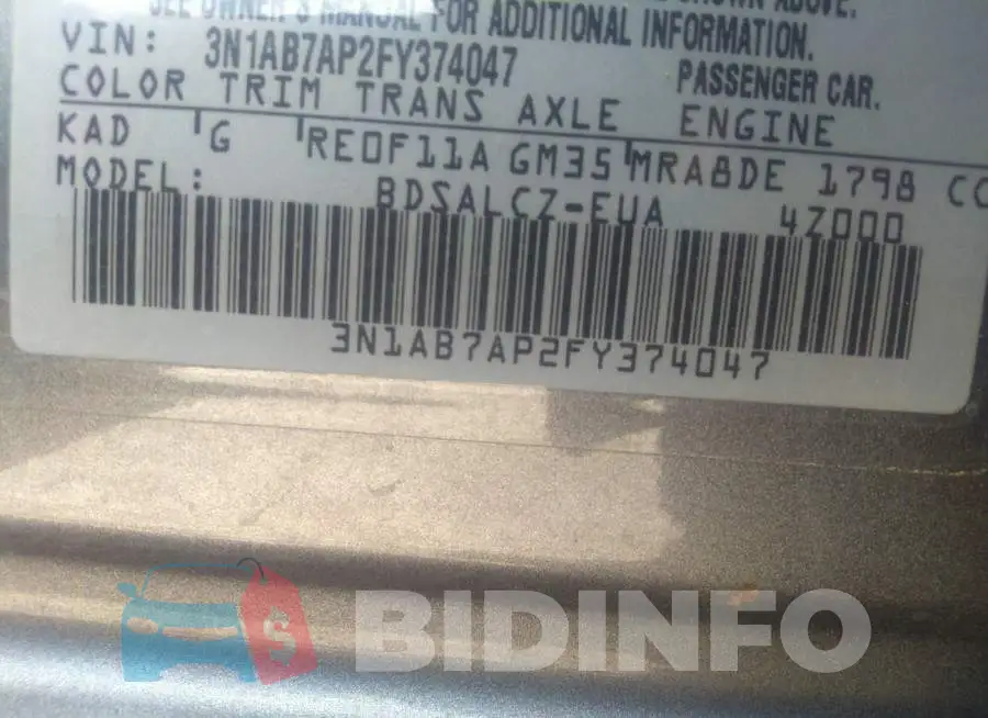 3N1AB7AP2FY374047 Photo# 9