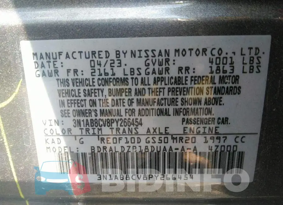 3N1AB8CV8PY266454 Photo# 9