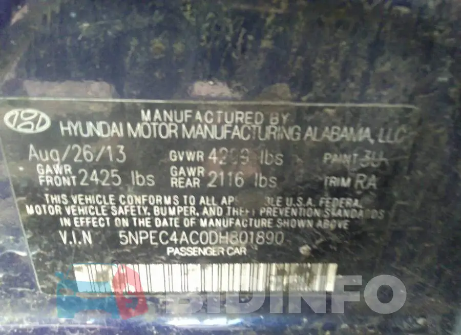 5NPEC4AC0DH801890 Photo# 9