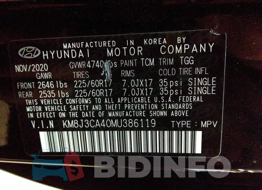 KM8J3CA40MU386119 Photo# 9