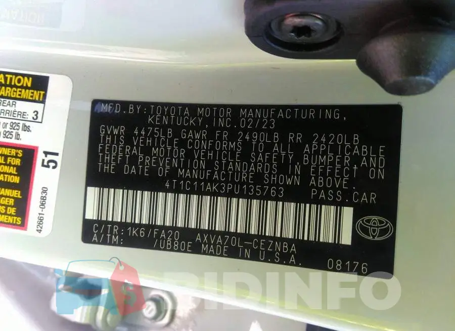 4T1C11AK3PU135763 Photo# 9