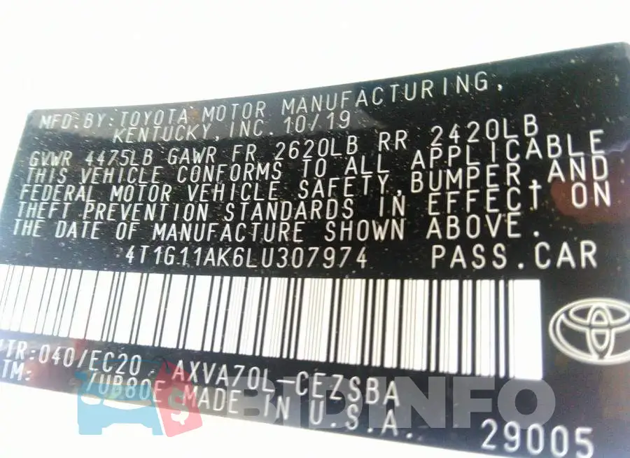 4T1G11AK6LU307974 Photo# 9