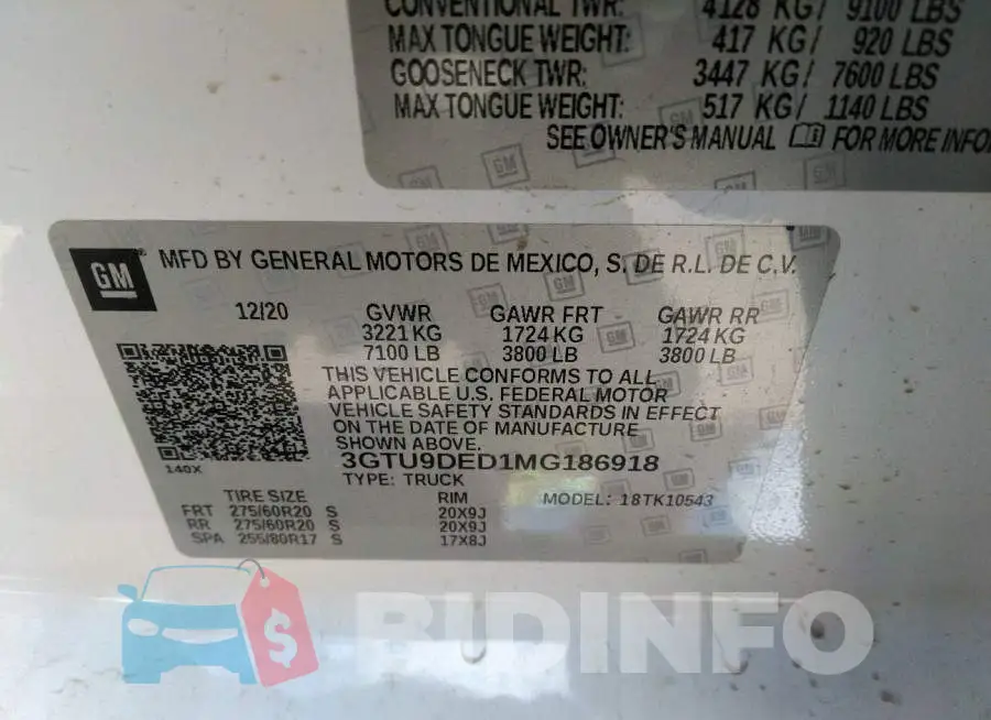 3GTU9DED1MG186918 Photo# 9
