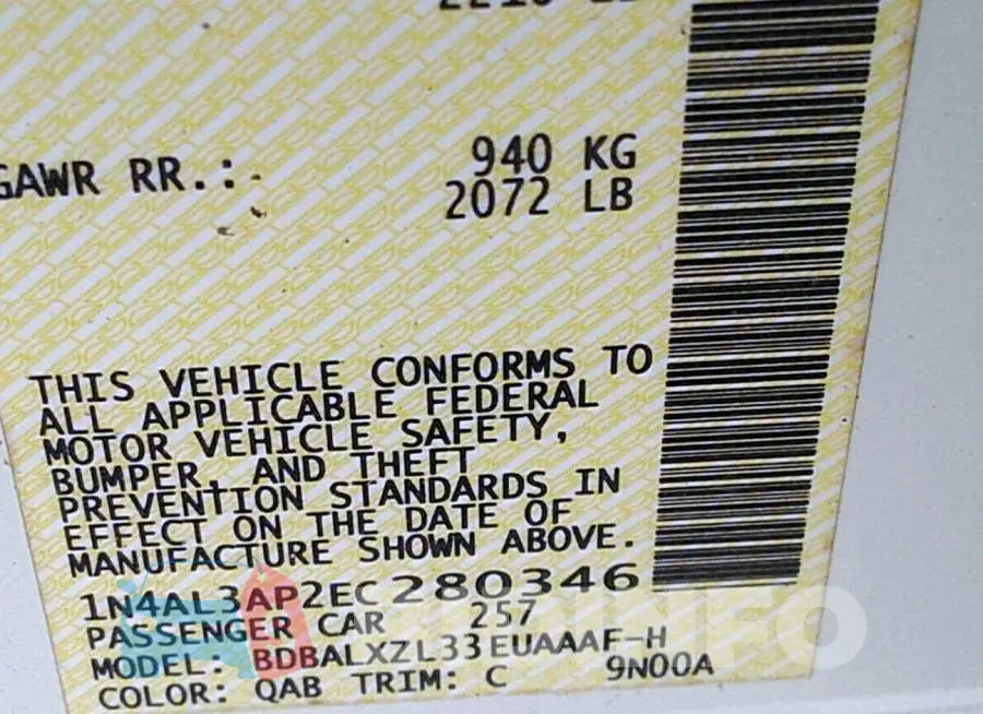 1N4AL3AP2EC280346 Photo# 9