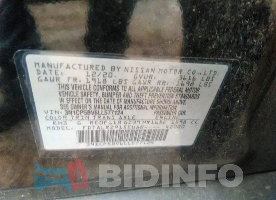 3N1CP5BV6LL577124 Photo# 9