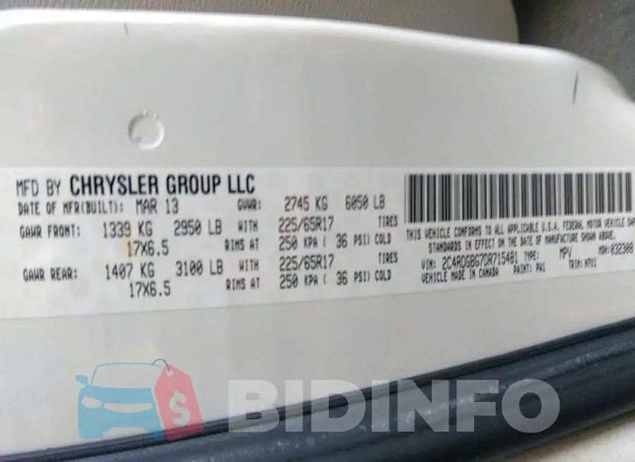 2C4RDGBG7DR715481 Photo# 9