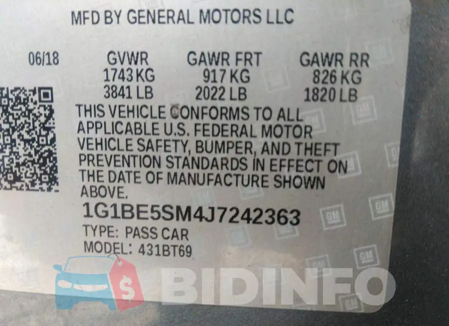 1G1BE5SM4J7242363 Photo# 9