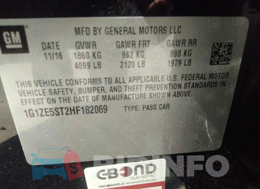1G1ZE5ST2HF182069 Photo# 9